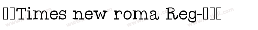 书宋Times new roma Reg字体转换